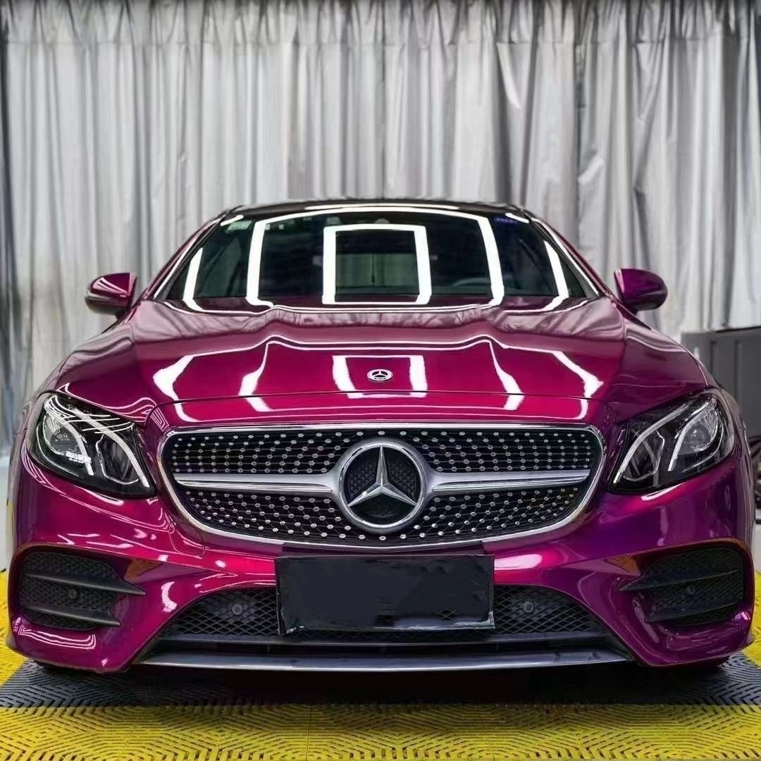 Wholesale PET Backing Film Paint Finish Gloss Metallic Colored Glaze Red Alcantara Car Wrap