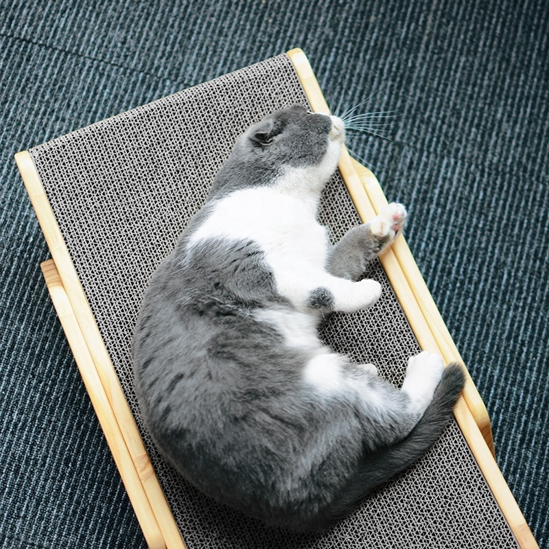 Deformable cat scratcher board toy lounge cardboard with Cat Hammock Cat Scratching Post