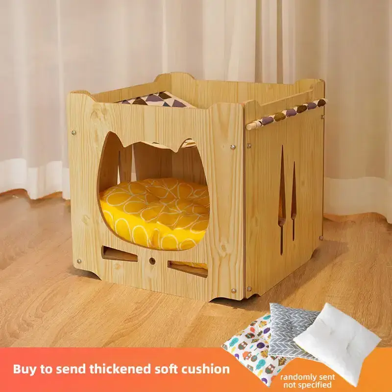 Cat Furniture House Handmade Carriers Small Animal Cabinet Houses Pet Cat Beds