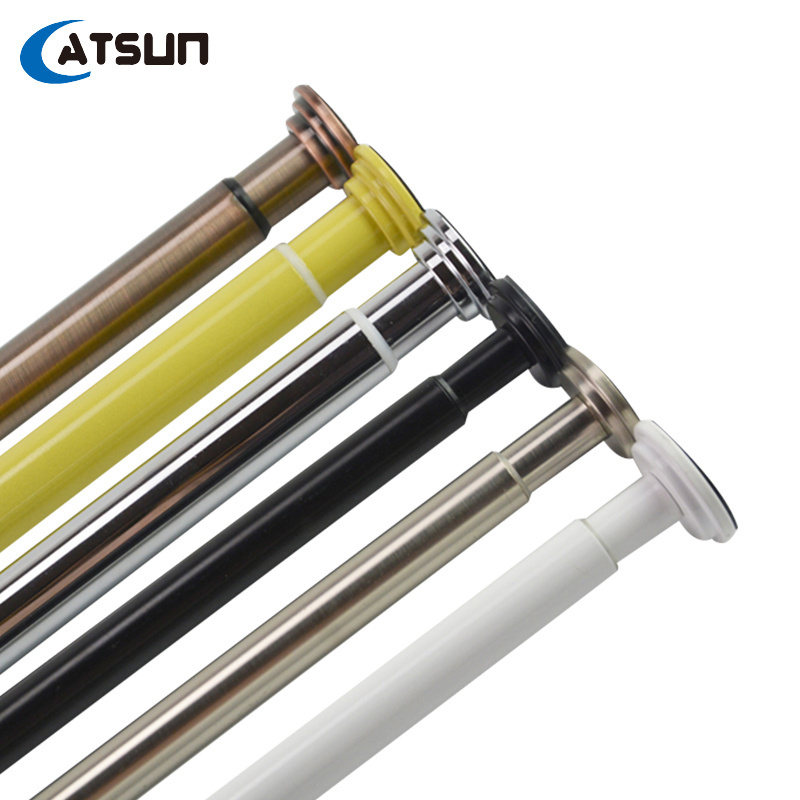 hot sale accessories iron stainless steel tension bathroom shower curtain pole shower curtain rod