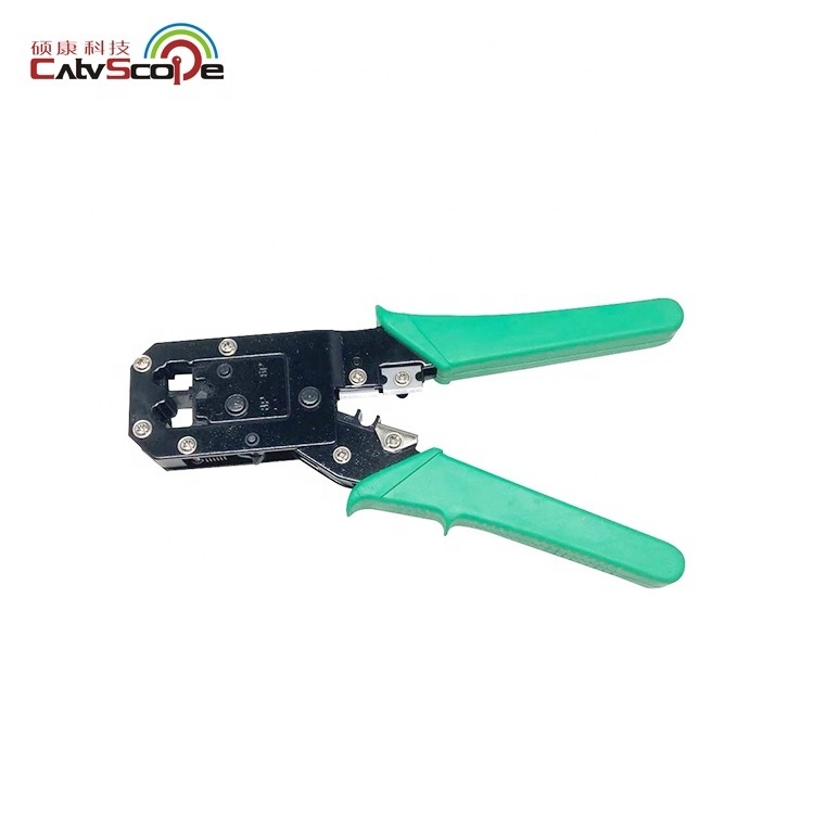 RJ45 RJ12 RJ11 networking Crimper round cable flat phone cable Stripper CAT5 CAT6 computer network lan cable crimping tool