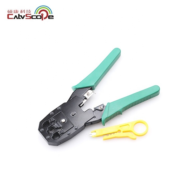 RJ45 RJ12 RJ11 networking Crimper round cable flat phone cable Stripper CAT5 CAT6 computer network lan cable crimping tool