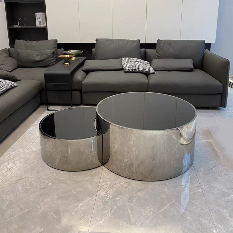 Black glass coffee table set,Luxury modern living room furniture tables,Modern design sofa center table