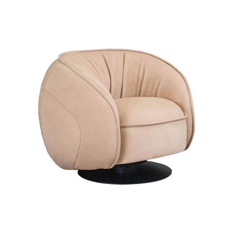 modern leisure fabric Circle chair,Italian design rotary luxury armchair;Wholesale Big Round Sofa Chair