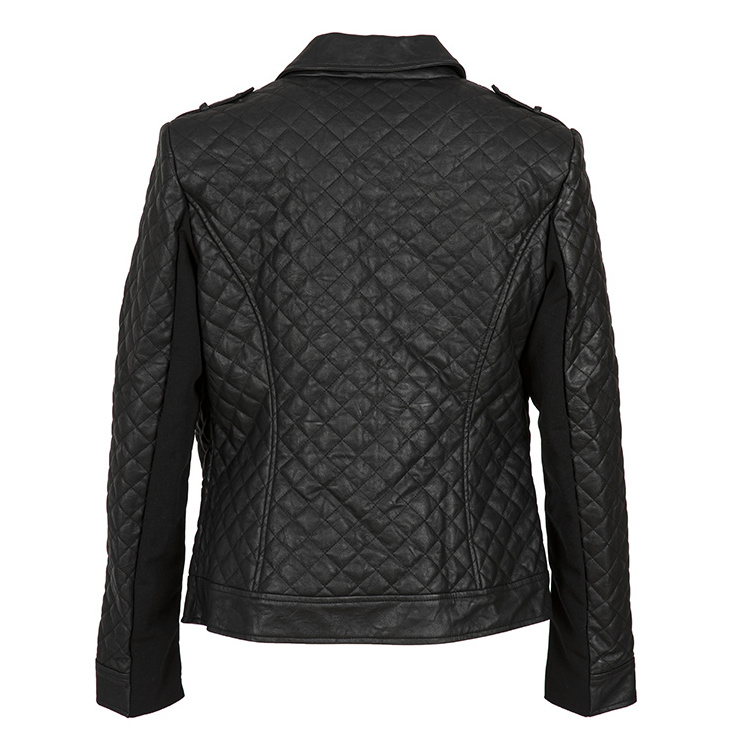 PU Leather Jacket New Arrival Large Size Coat With Pocket Black Faux Original A Leather Jacket