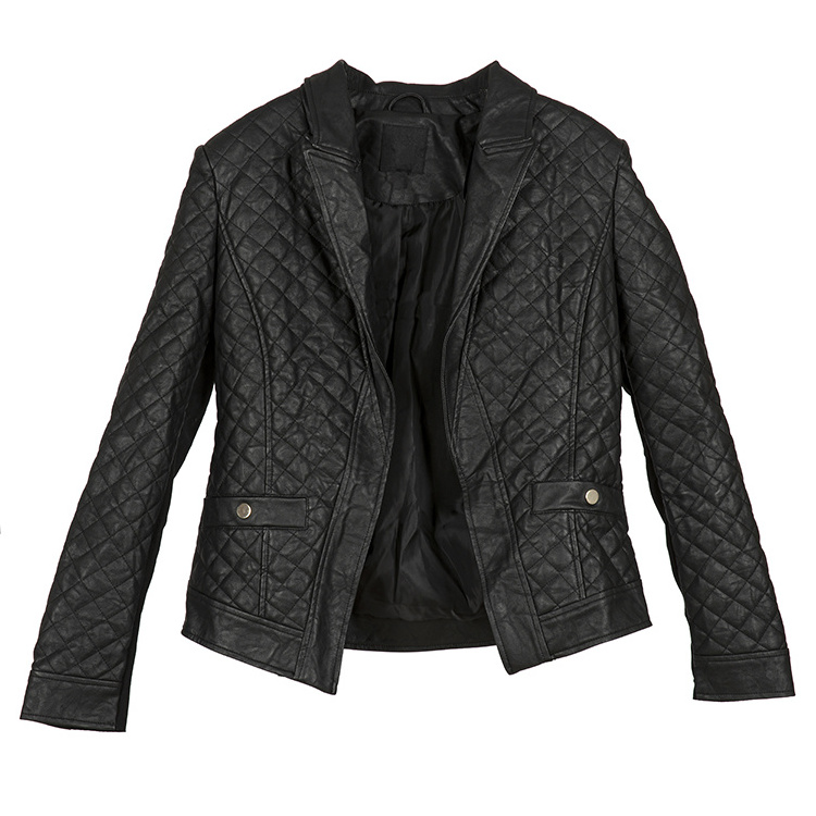 PU Leather Jacket New Arrival Large Size Coat With Pocket Black Faux Original A Leather Jacket