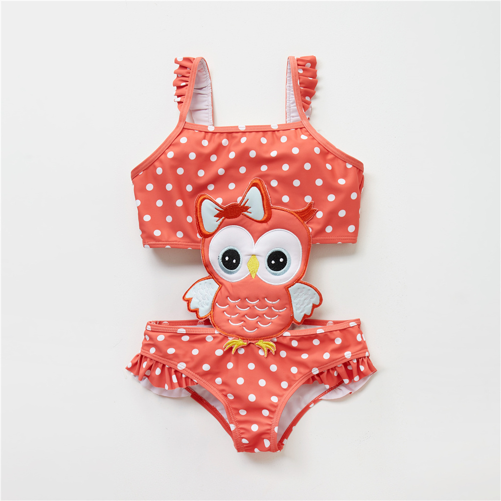 Cute Kids Swimsuit Infant 12M-8T Kid Baby Girls Bikini Ruffles Swimwear One Piece Rash Guard Girls Beachwear Water Sport Suit