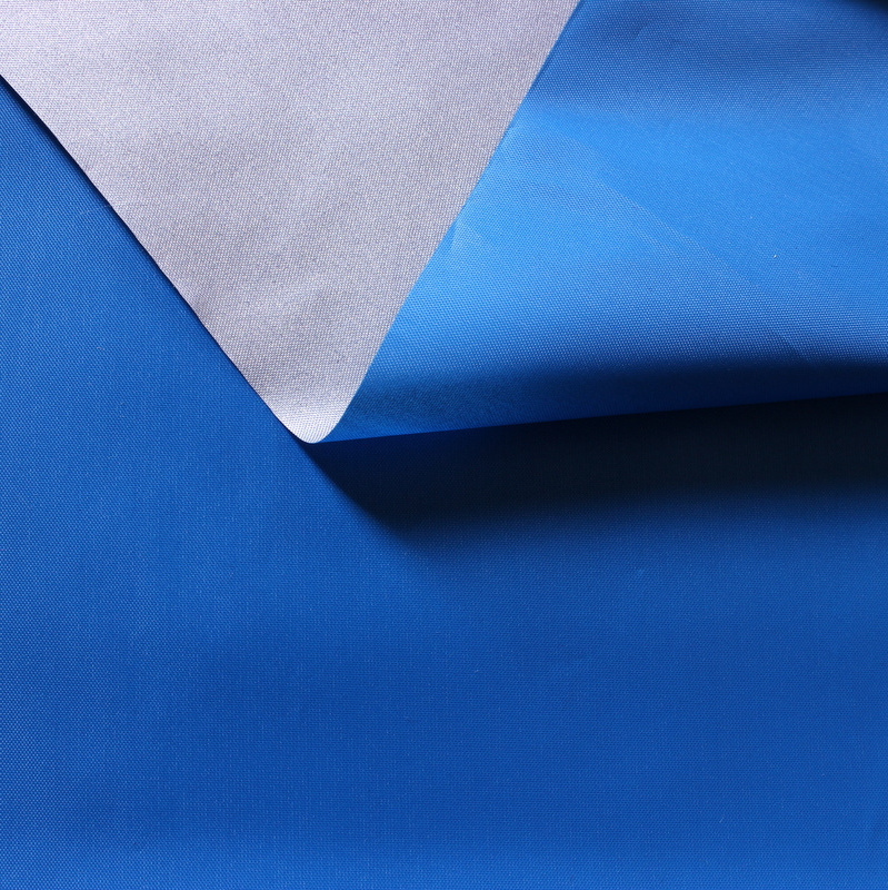 Royal blue Silver coated at the back Water Repellent Polyester Taffeta for car cover umbrella