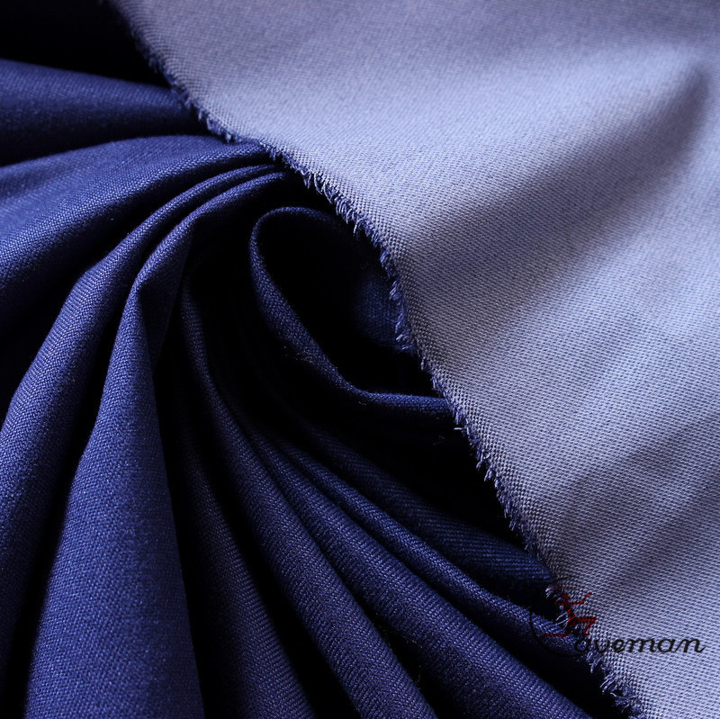 White PU Coated Navy Blue Dyed Micro fiber Twill Polyester Peach Skin Fabric/Cloth