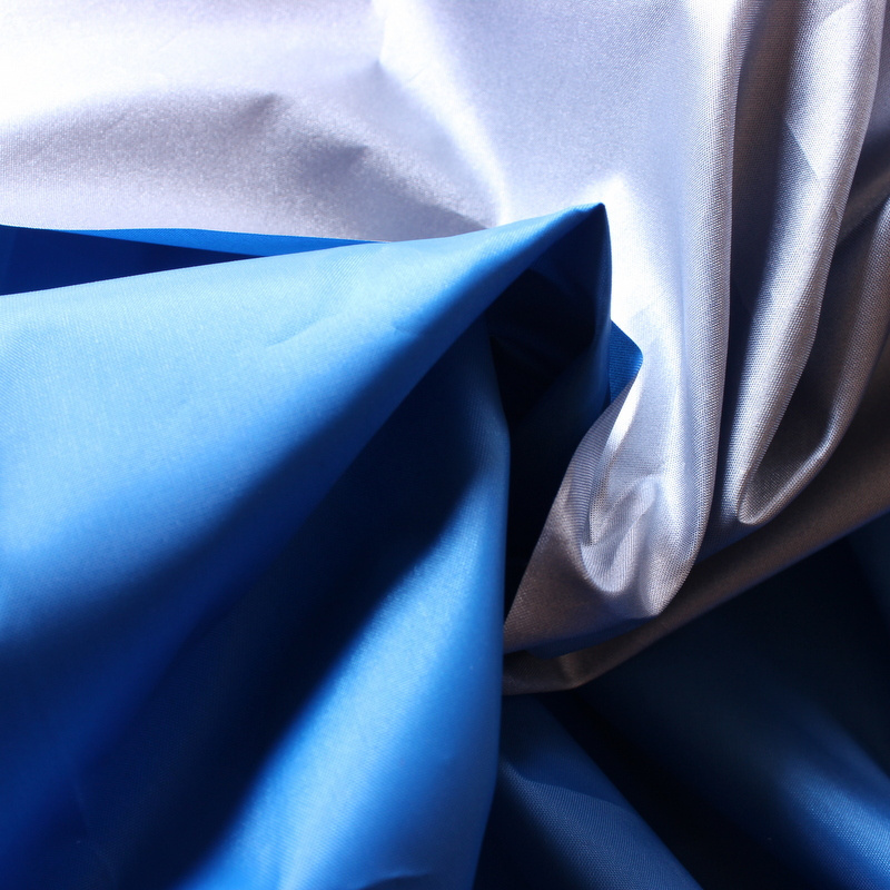 Royal blue Silver coated at the back Water Repellent Polyester Taffeta for car cover umbrella