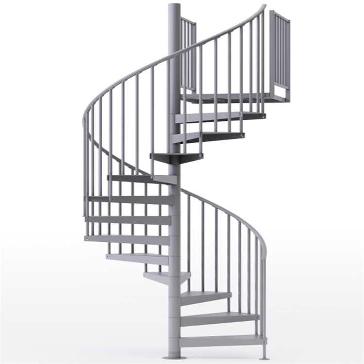 Simple spiral stair as fire escape corrosion resistant spiral stair outdoor design galvanized steel