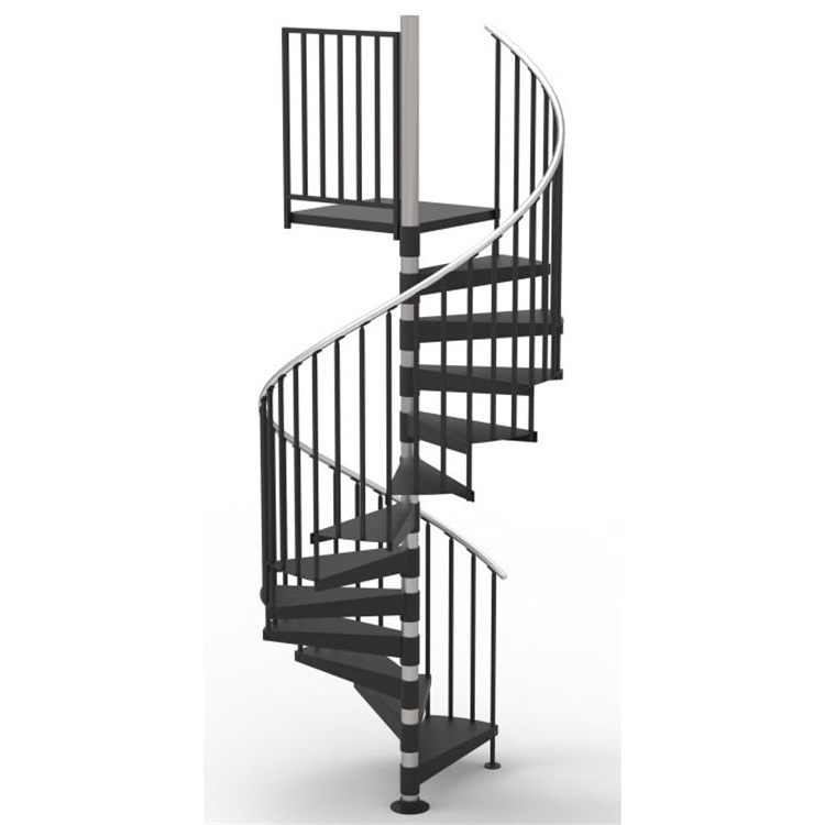 High quality villa use spiral stair high end design galvanized steel folding stair good price