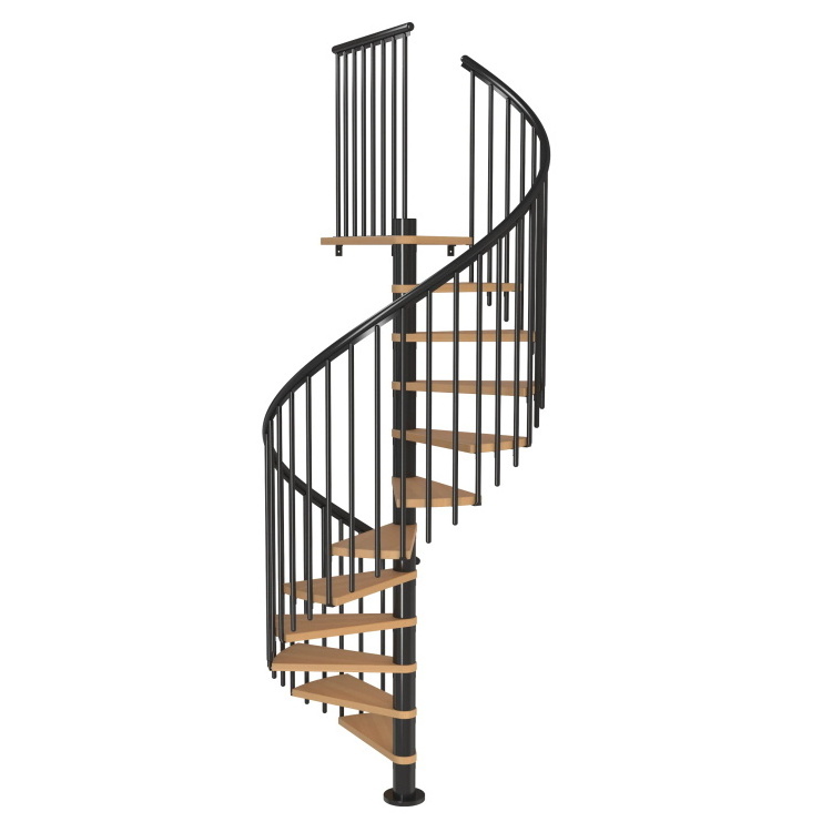 High quality villa use spiral stair high end design galvanized steel folding stair good price