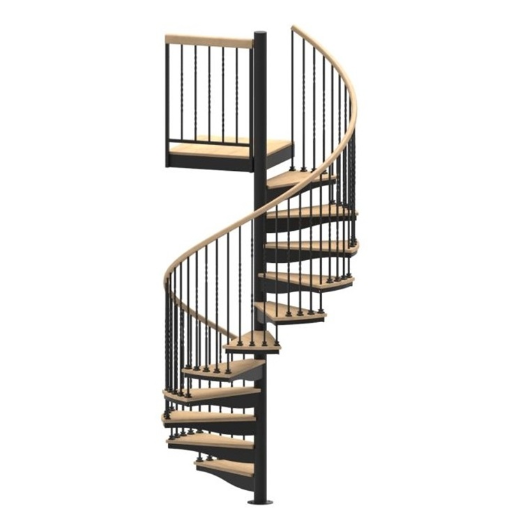 High quality villa use spiral stair high end design galvanized steel folding stair good price