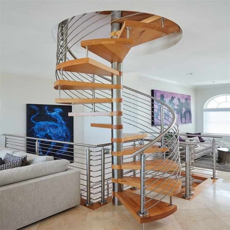 Simple spiral stair as fire escape corrosion resistant spiral stair outdoor design galvanized steel