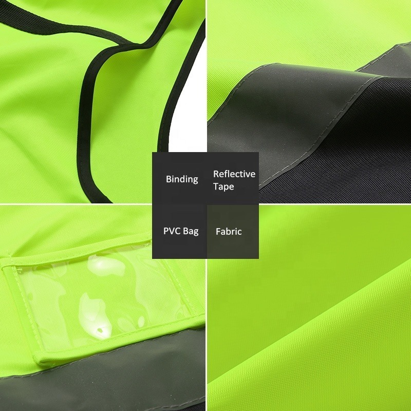 Full Customizable High Visibility Safety Vest With Pockets Construction Reflective Safety Vest For Men