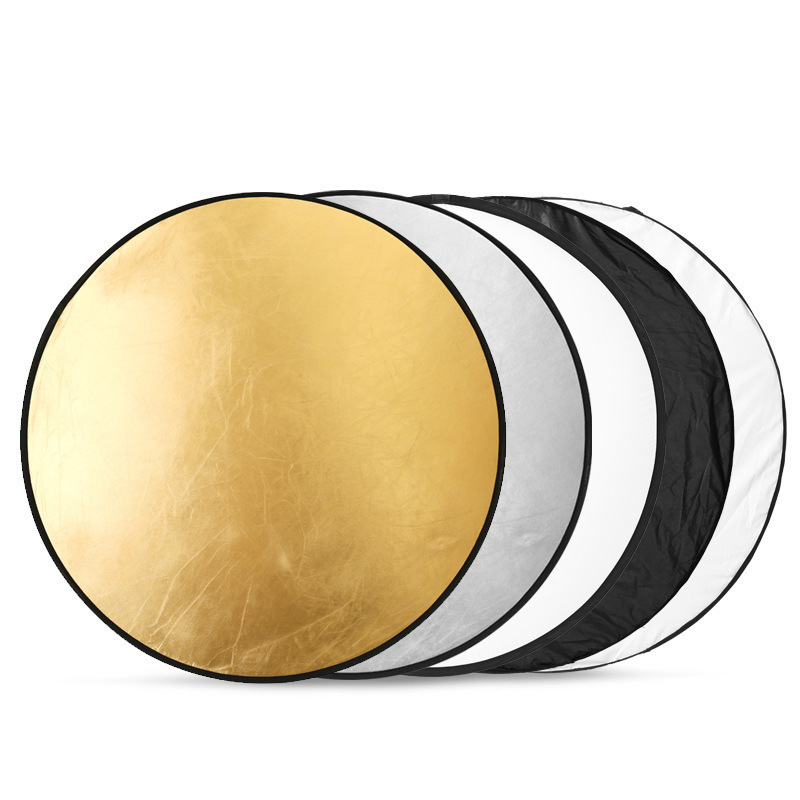 Photo Studio Accessories  5 in 1 60 80 110cm  Round Reflector Collapsible Portable Light Diffuser