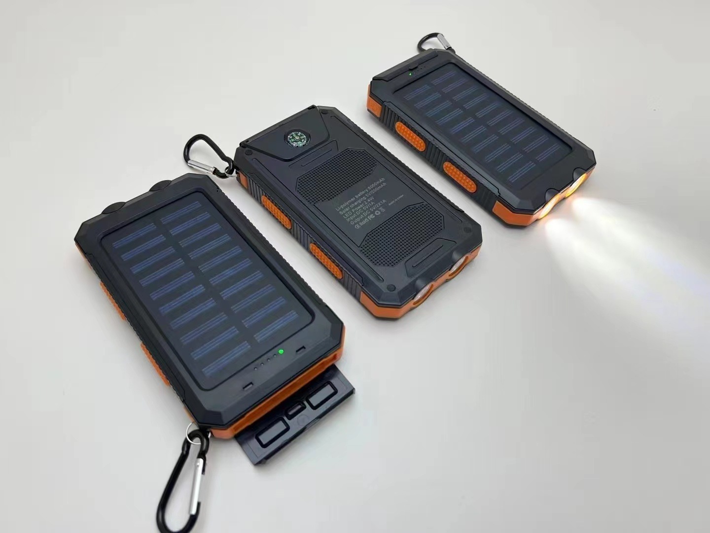 20000mAh Portable Solar Power Bank Fast Charger Large Capacity Waterproof External Battery with Flashlight for Iphone Huawei