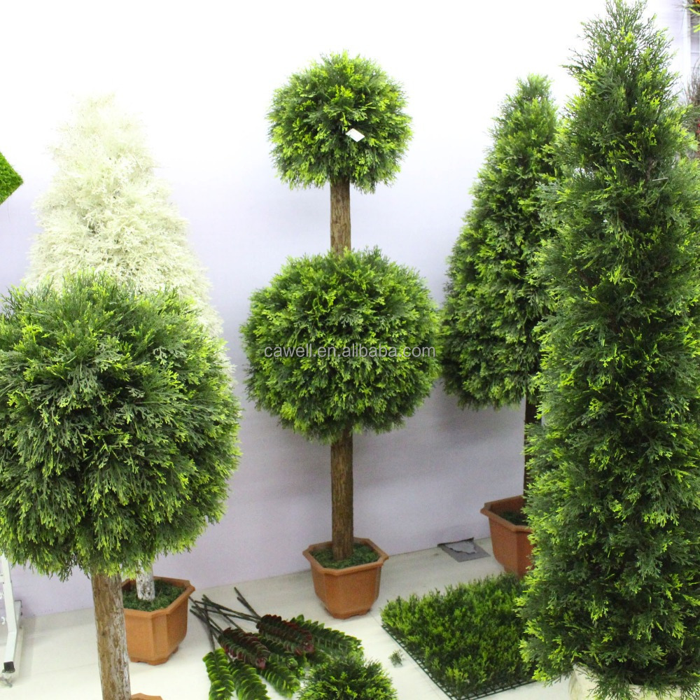 Artificial Topiary Boxwood Ball Artificial Tree Artificial Plant Plastic Trees Plastic Planting Pot Size 20 Cm Plastic Trees