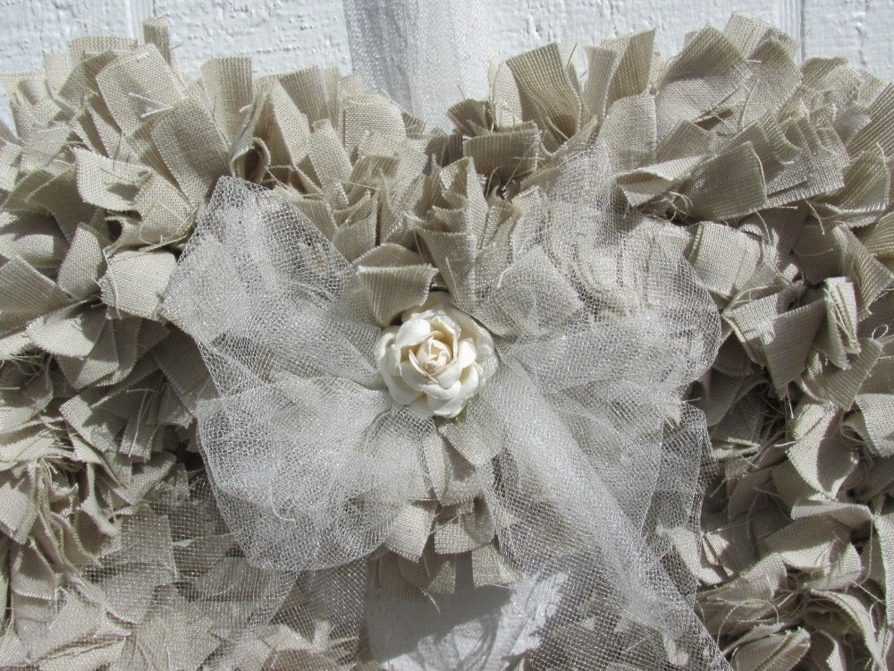 paper rose flower head wreath garland for wedding