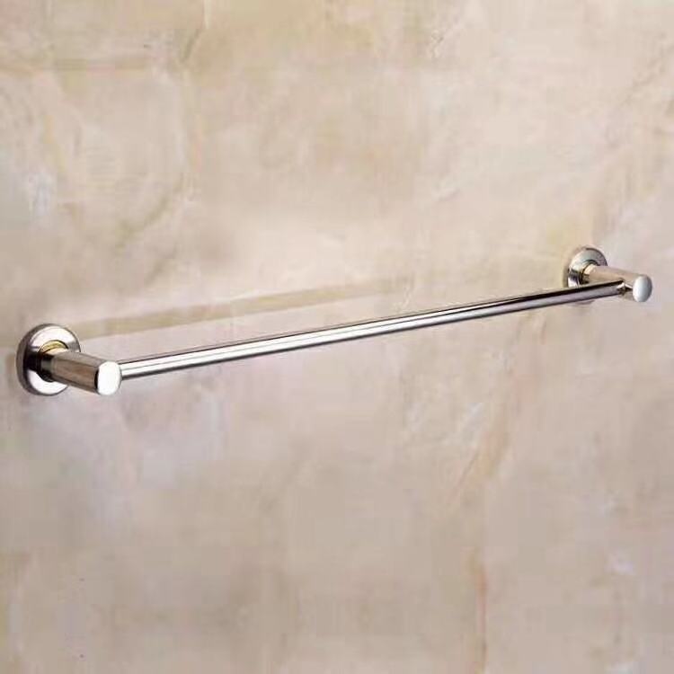 Stainless steel round single bar towel rack simple towel bar 24 inch towel rack