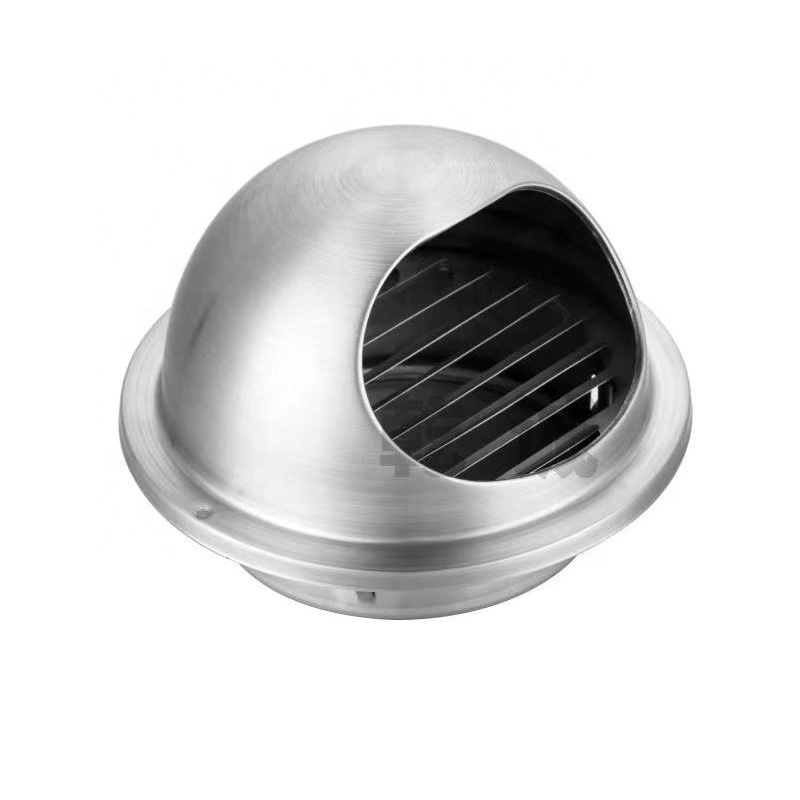 304 stainless steel wholesale external wall ventilation hood, kitchen fume exhaust hood, rainproof stainless steel vent