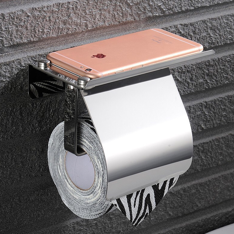 304 stainless steel anti-rust toilet paper holder mirror toilet paper holder toilet paper holder