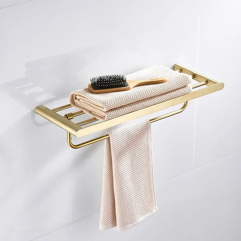 Stainless Steel Black Bath Towel Room Bathroom Towel Rack Hanging Parts Storage Rack