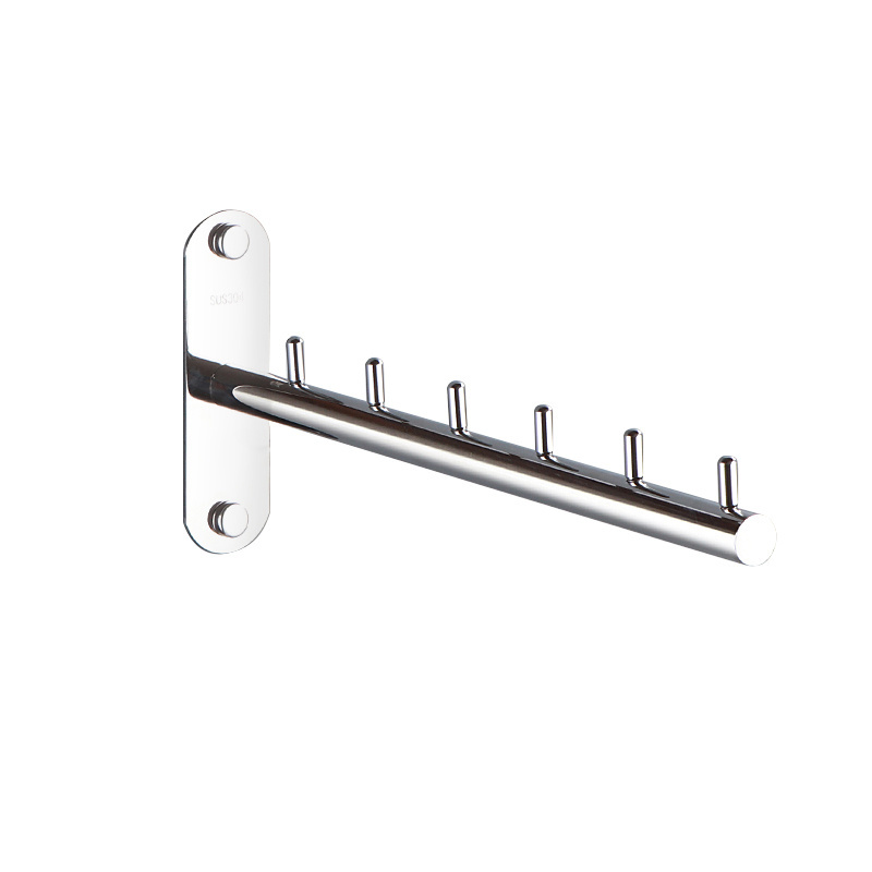 Straight design of household wall-mounted stainless steel practical clothes rail fixing rod