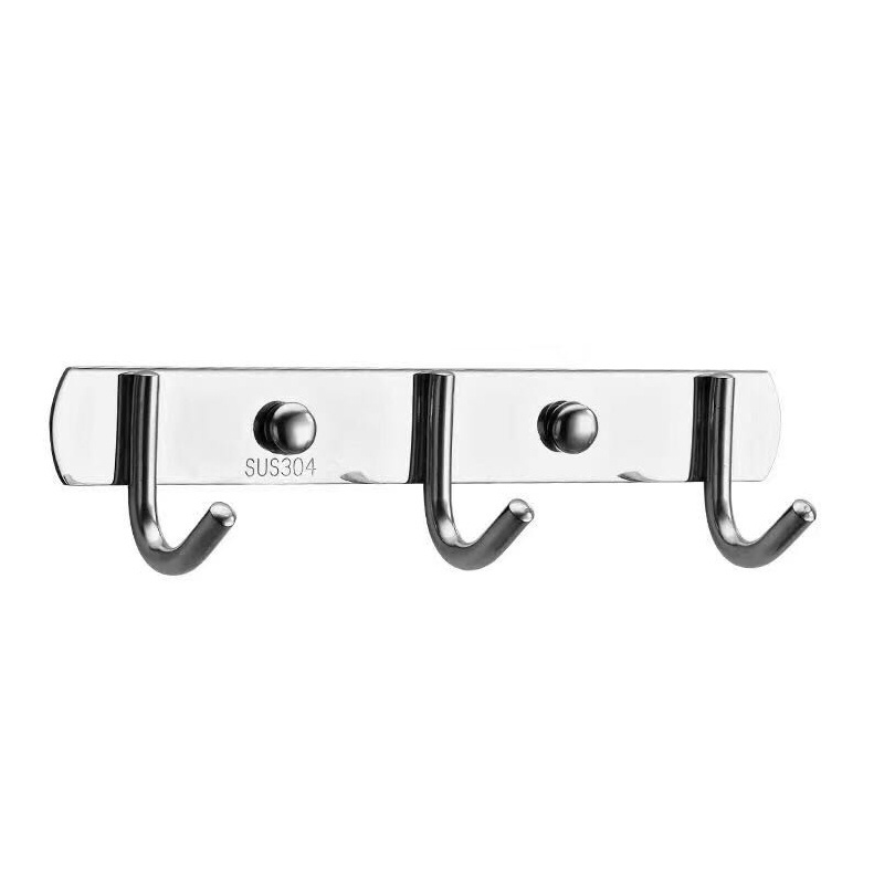 Wall Coat Rack Coat Hooks Wall Mounted Stainless Steel 3 hook rack for clothes