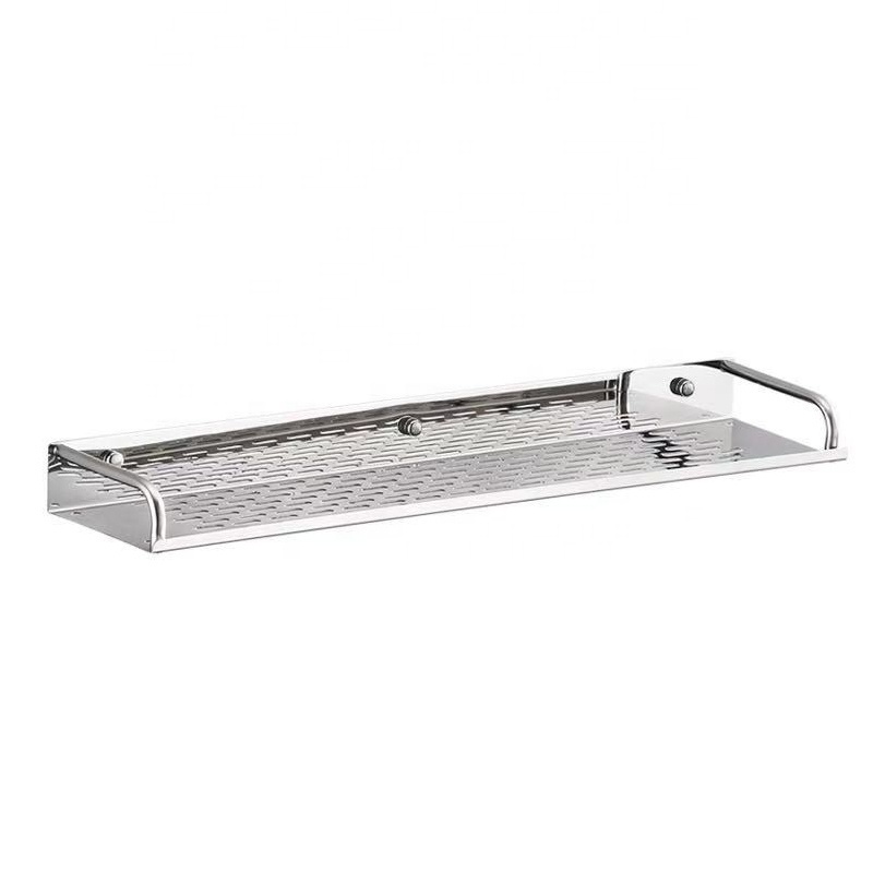 Punch free 60cm stainless steel bathroom wall shelf