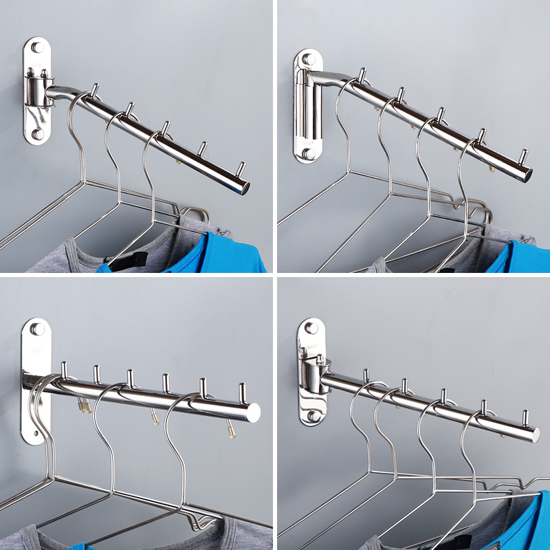 Straight design of household wall-mounted stainless steel practical clothes rail fixing rod