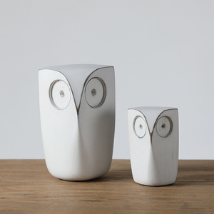 Minimalist Resin animal Craft Owl Figurines For Interior Decoration