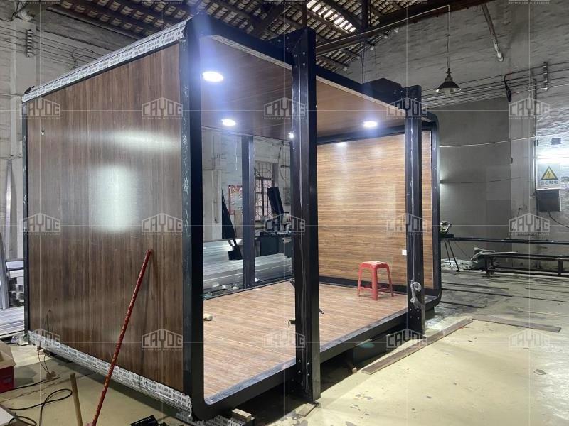 Floating haus mobile house modular office wood door with glass house prefabricated homes