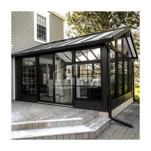 Factory direct sale anti noise insulated glass Garden Sun room aluminum DIY house open air Veranda Sunroom