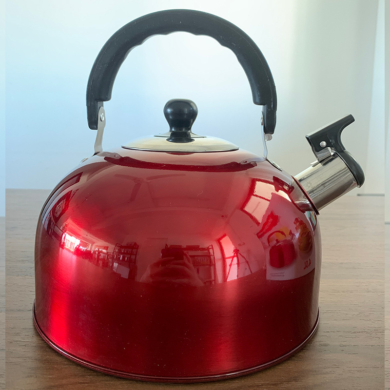 Red Black Silver Color 4L Stainless Steel Tea Pots Water Kettles Stove Top Whistling Kettle