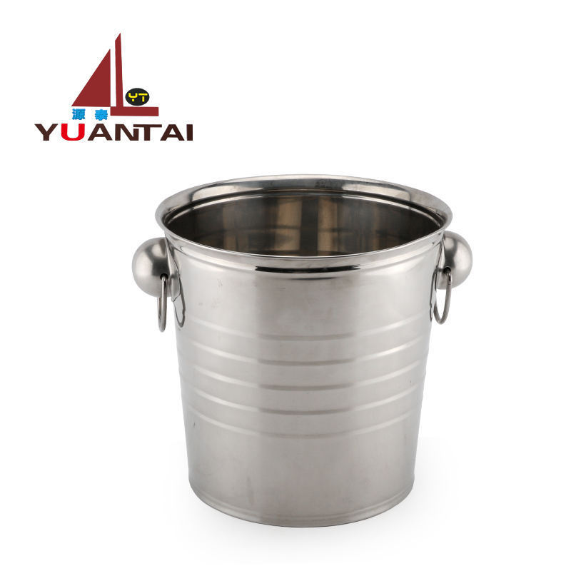 Wholesale Ice Bucket Stainless Steel Silver Bucket Different Sizes Beer Wine Champagne Ice Bucket Cooler