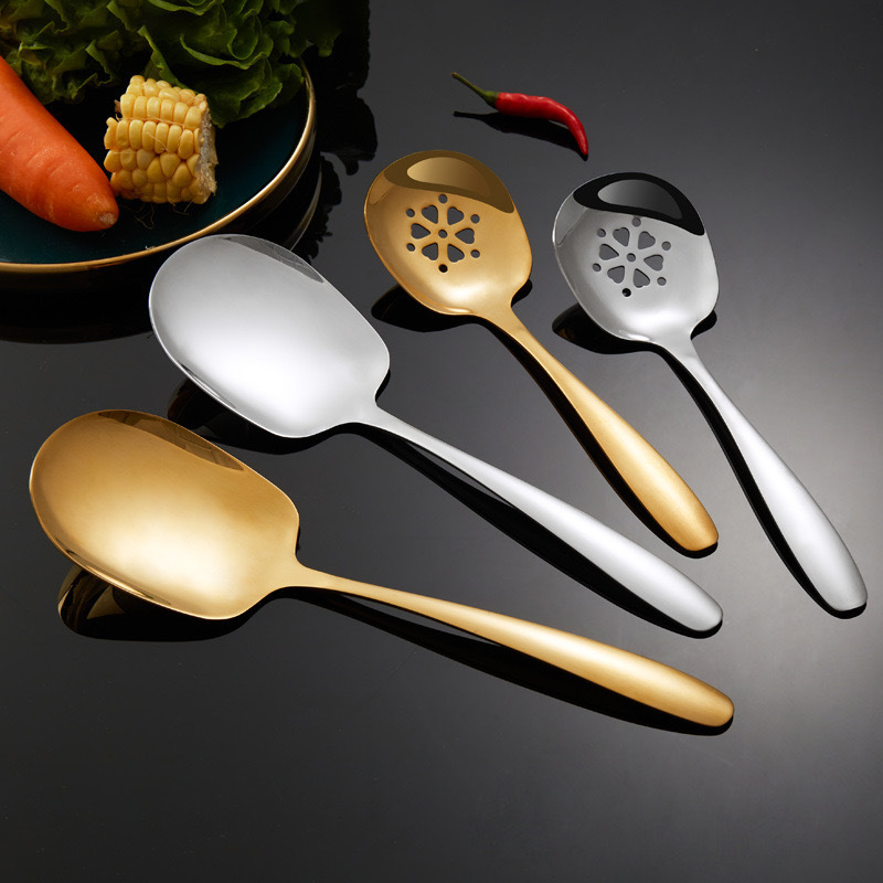 High Quality SS304 Stainless Steel Flat Serving Spoon for Hotel Buffet