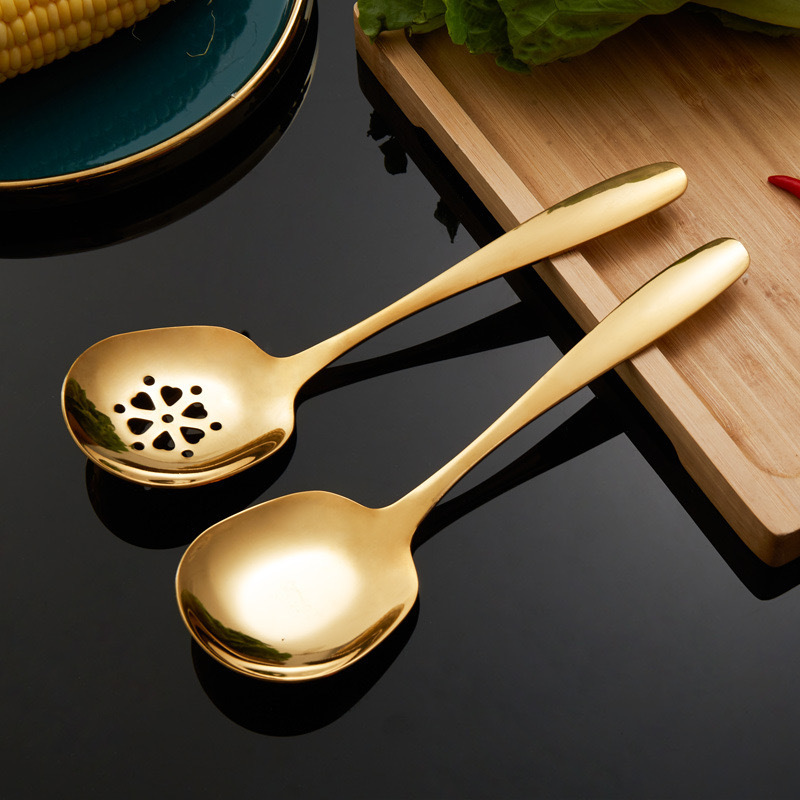 High Quality SS304 Stainless Steel Flat Serving Spoon for Hotel Buffet