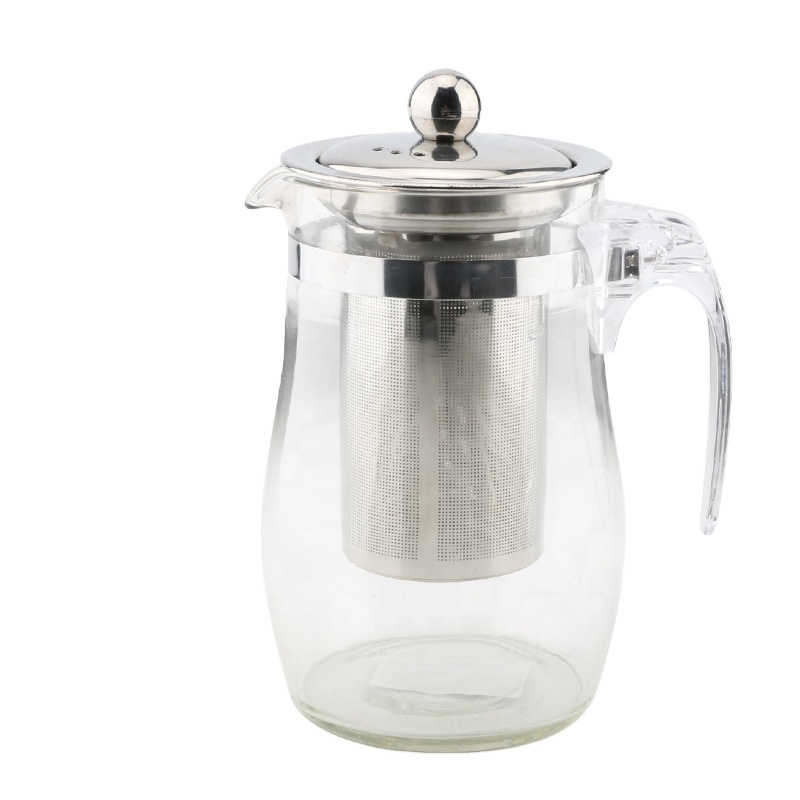 factory price glass tea pots  with filter handmade infusion Glass Coffee Tea Pot