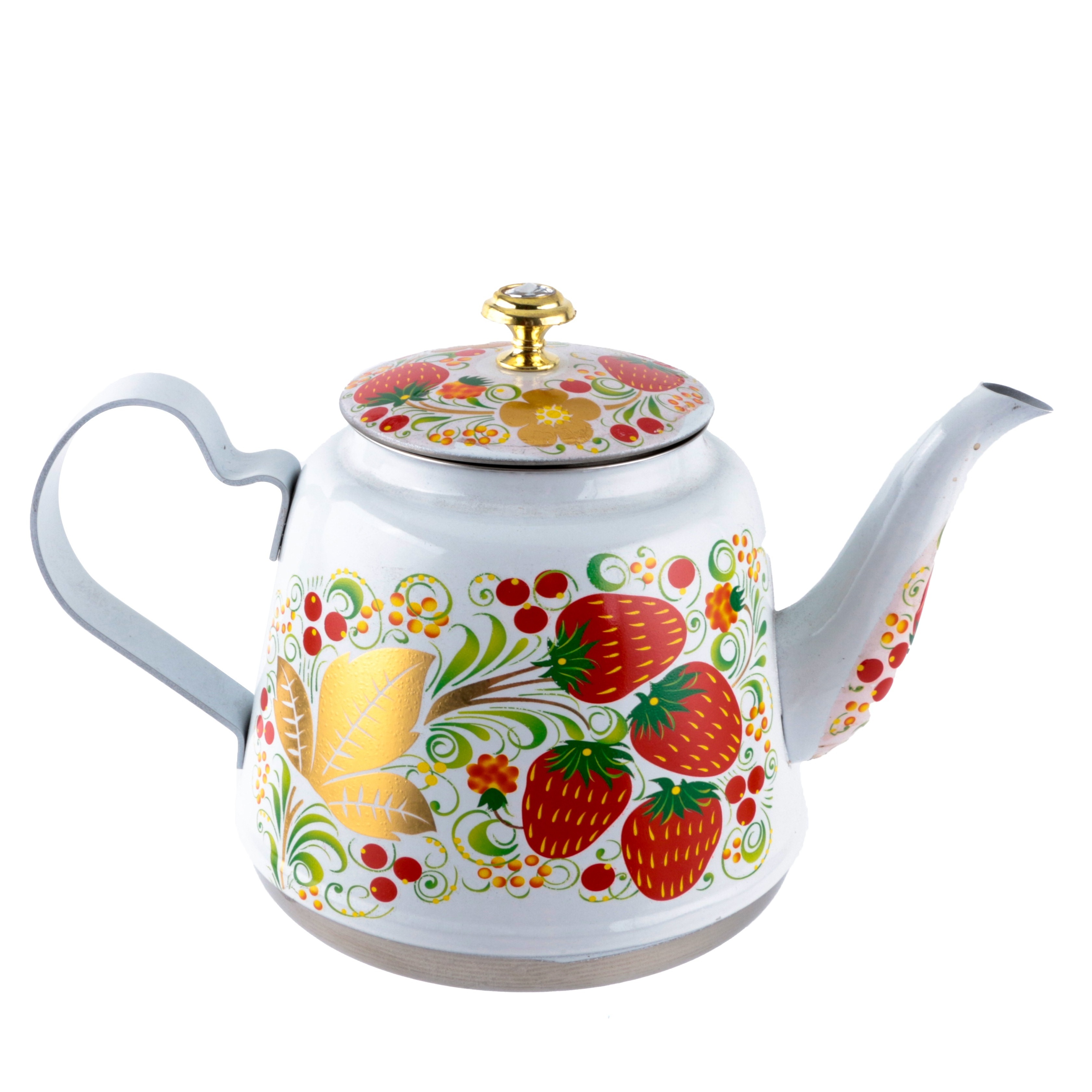 Yuantai top selling OEM/ODM 201 stainless steel strawberry printing gooseneck tea coffee kettle teteras de vidrio