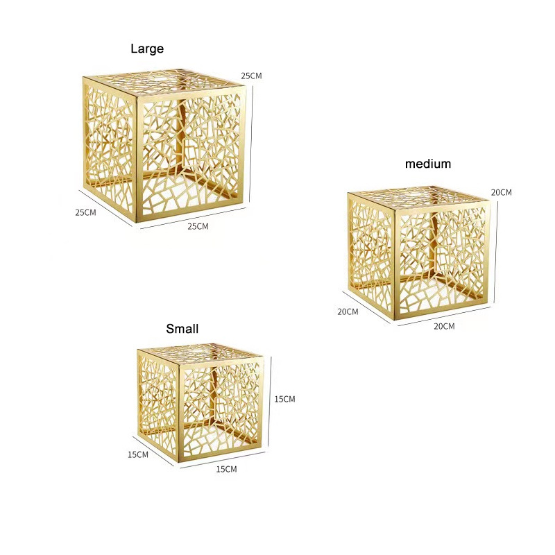 hotel equipment stainless steel dessert buffet display stand set wedding cake stands luxury buffet food display riser