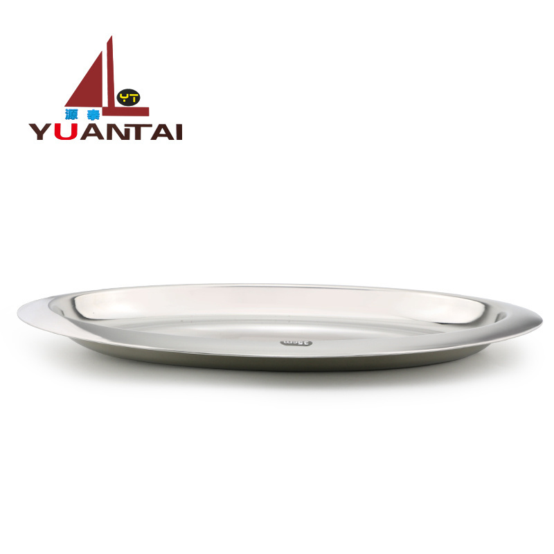 hotel used stainless steel food round dish wholesale dinner plates catering dinner plates