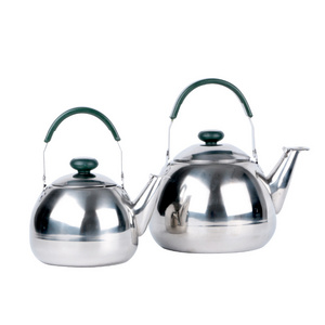 Stove Kettle Stainless Steel Custom Polished 201 Stainless Steel Kitchen Metal Teapot 3L Sustainable Stock Coffee Pot Teapot