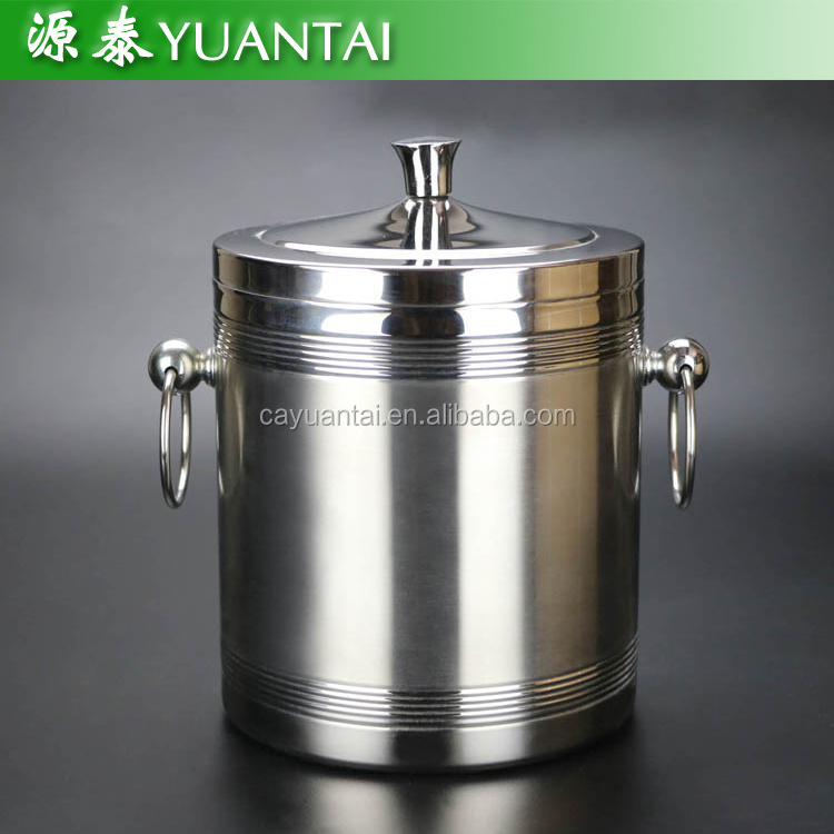 Multi and Medium Size Stainless Steel Ice Bucket Insulated Vacuum Beverage Bucket With Lid Beer Ice Bucket