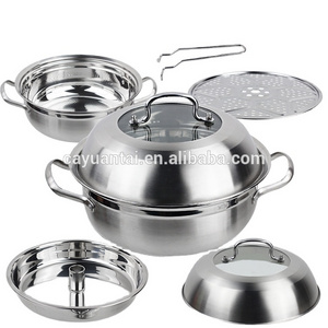 hot selling Top Class Sand Polished Stainless Steel Steamers Food Steamer Dumpling Steamer