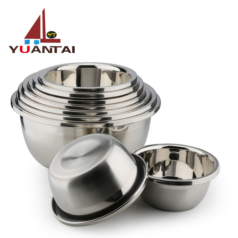 wholesale serving bowl set stainless steel rice bowl stainless steel mixing basin salad bowls