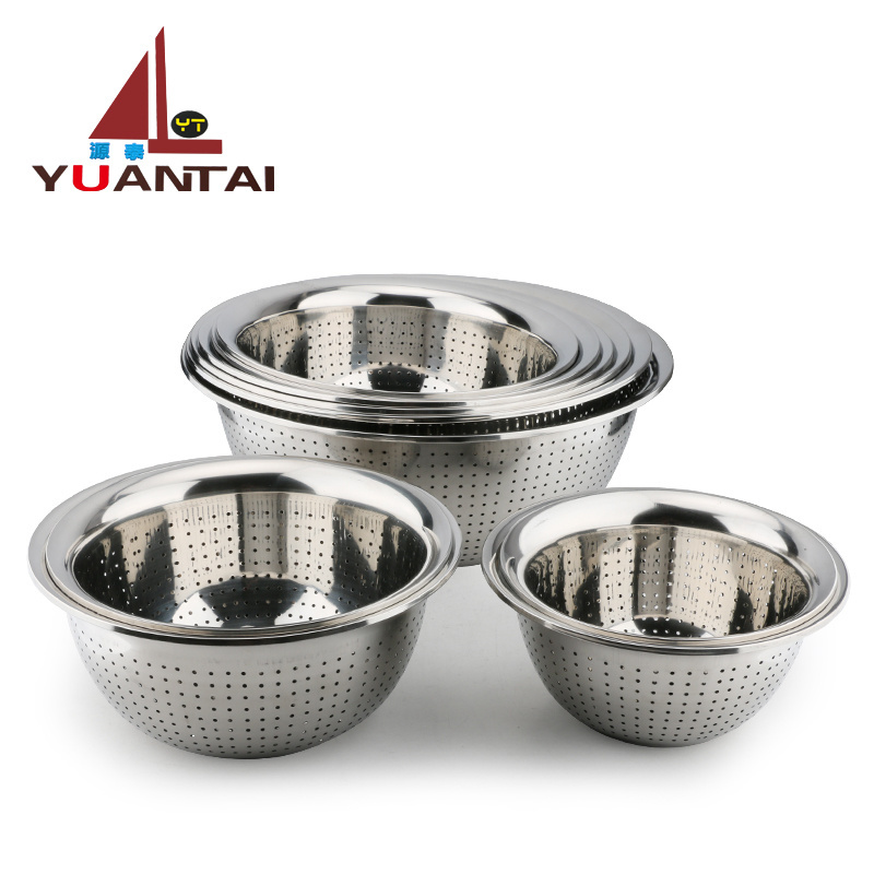 Hot sell kitchen multifunction stainless steel colander pusta stainless steel colander basket/sink