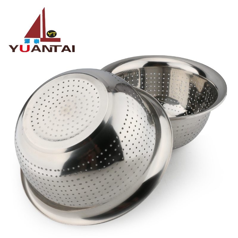 Hot sell kitchen multifunction stainless steel colander pusta stainless steel colander basket/sink