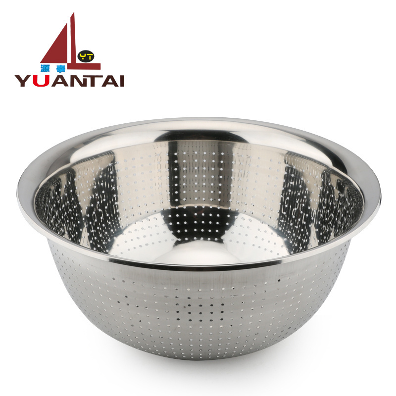 Hot sell kitchen multifunction stainless steel colander pusta stainless steel colander basket/sink